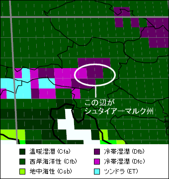 シュタイアーマルク気候区分地図