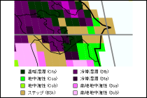 アゼルバイジャン気候区分地図