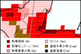 ベリーズ気候区分地図