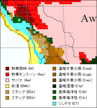 ボリビア気候区分地図