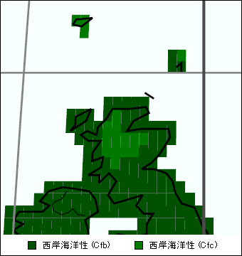 ハイランド気候区分地図