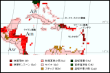 イギリス領西インド諸島気候区分地図