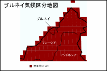 ブルネイ気候区分地図