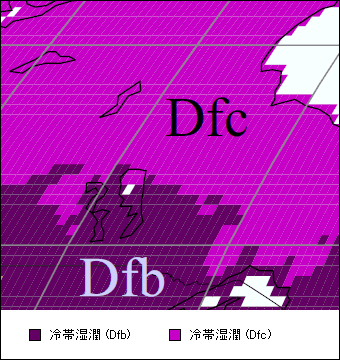 マニトバ州気候区分地図