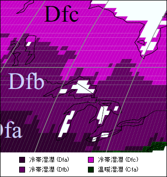 オンタリオ州気候区分地図