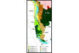 チリ気候区分地図