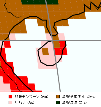 海南省気候区分地図