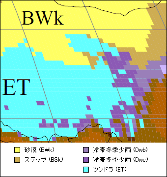青海省気候区分地図