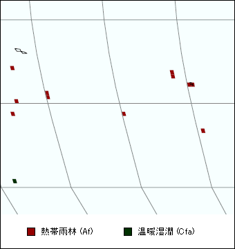 クック諸島気候区分地図 クック諸島気候区分地図