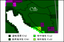 クロアチア気候区分地図