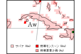 キューバ気候区分地図