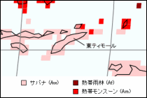 東ティモール気候区分地図