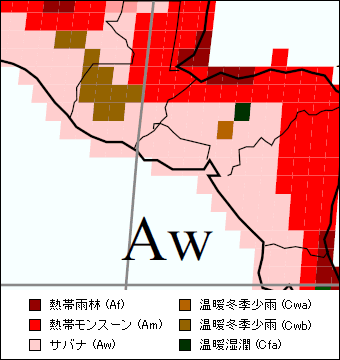 エルサルバドル気候区分地図