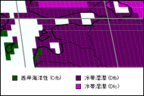 エストニア気候区分地図