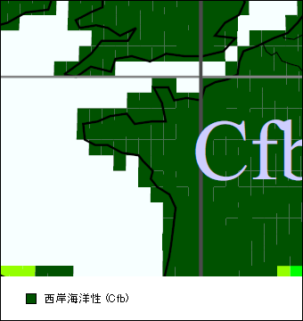 ブルターニュ地方気候区分地図