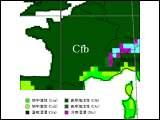 フランス気候区分地図