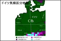 ドイツ気候区分地図