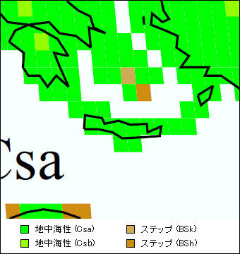 クレタ島 気候区分地図