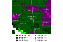 ハンガリー気候区分地図