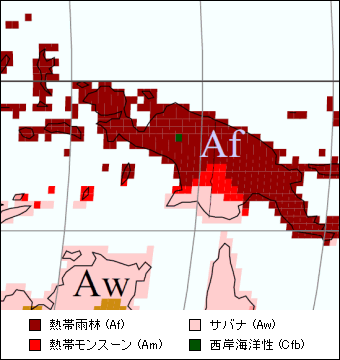 ニューギニア島気候区分地図 ニューギニア島気候区分地図
