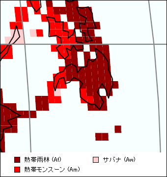 スラウェシ島気候区分地図