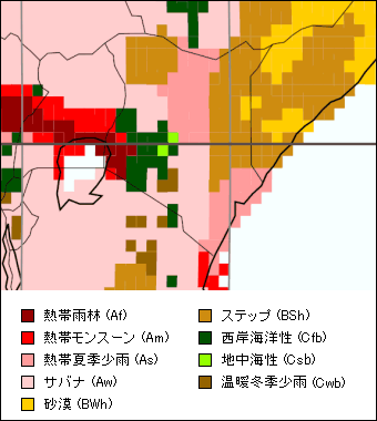 ケニア気候区分地図 ケニア気候区分地図