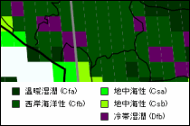 コソボ気候区分地図