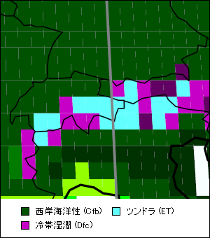 リヒテンシュタイン気候区分地図