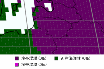 リトアニア気候区分地図