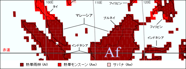 マレーシア気候区分地図