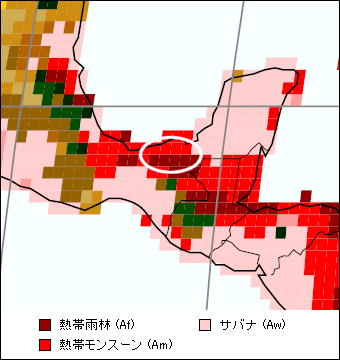 タバスコ州気候区分地図