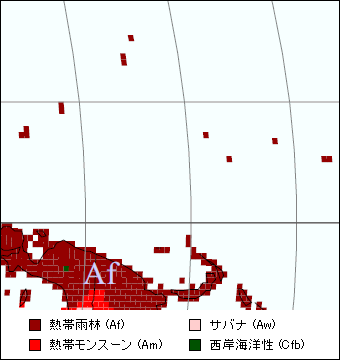 ミクロネシア連邦気候区分地図