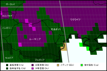 モルドバ気候区分地図