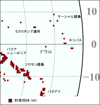 ナウル気候区分地図 ナウル気候区分地図