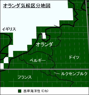 オランダ気候区分地図