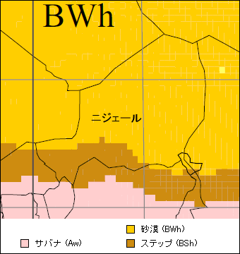 ニジェール気候区分地図 ニジェール気候区分地図