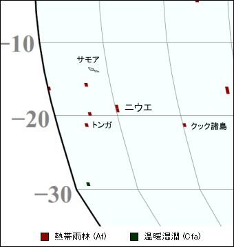 ニウエ気候区分地図