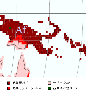 パプアニューギニア気候区分地図 パプアニューギニア気候区分地図