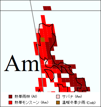 ルソン島気候区分地図