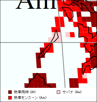 パラワン島気候区分地図