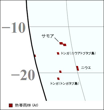 サモア気候区分地図 サモア気候区分地図