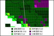 セルビア気候区分地図