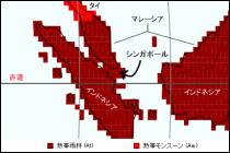 シンガポール気候区分地図