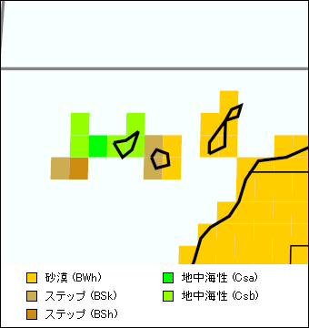 カナリア諸島気候区分地図