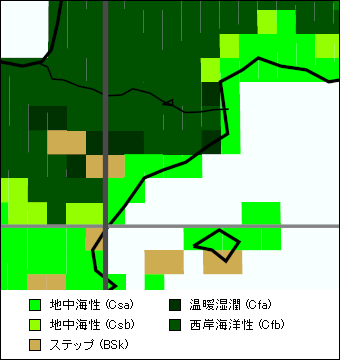 カタルーニャ気候区分地図