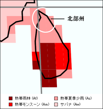 スリランカ 北部州気候区分地図