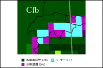 スイス気候区分地図