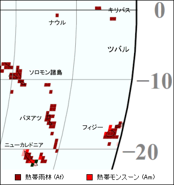 ツバル気候区分地図