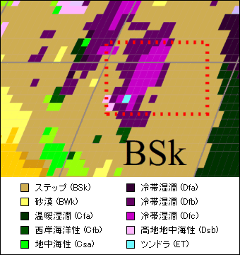 コロラド州 気候区分地図