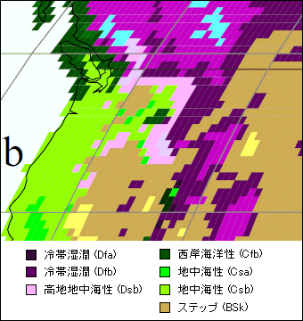 アイダホ州 気候区分地図